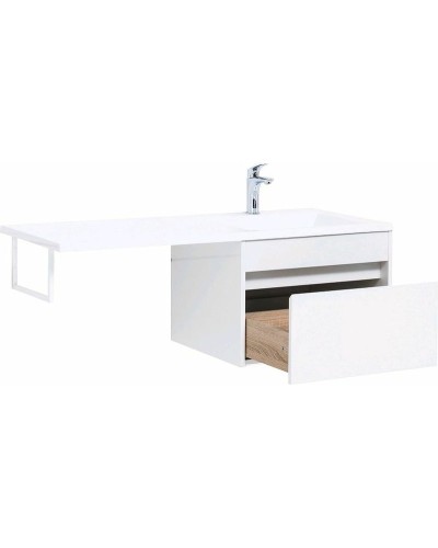 Тумба с раковиной Aquanet Токио 120 R 239213 подвесная Белая