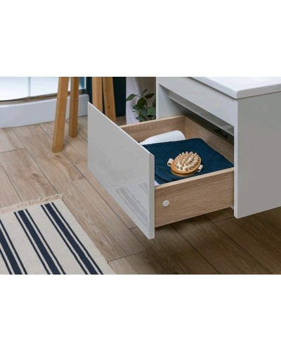 Тумба с раковиной Aquanet Токио 120 R 239213 подвесная Белая