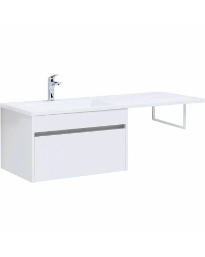 Тумба с раковиной Aquanet Токио 130 L 239217 подвесная Белая