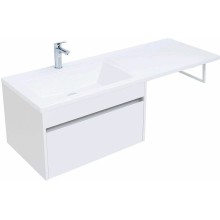 Тумба с раковиной Aquanet Токио 130 L 239217 подвесная Белая