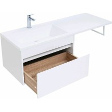 Тумба с раковиной Aquanet Токио 130 L 239217 подвесная Белая