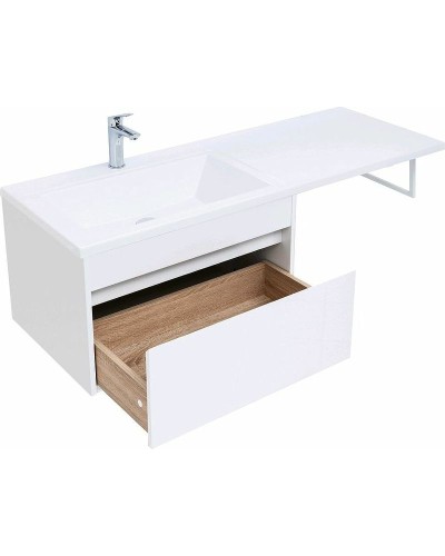 Тумба с раковиной Aquanet Токио 130 L 239217 подвесная Белая