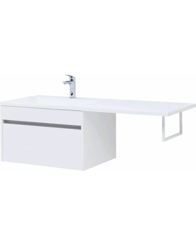 Тумба с раковиной Aquanet Токио 130 L 239217 подвесная Белая