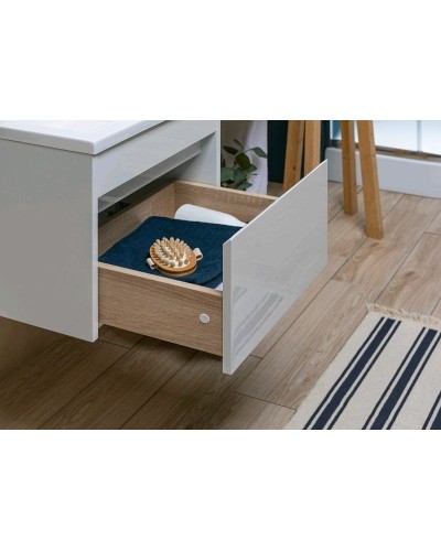 Тумба с раковиной Aquanet Токио 130 L 239217 подвесная Белая