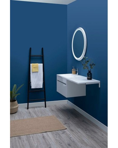 Тумба с раковиной Aquanet Токио 130 L 239217 подвесная Белая