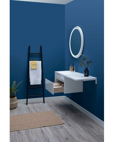 Тумба с раковиной Aquanet Токио 130 L 239217 подвесная Белая