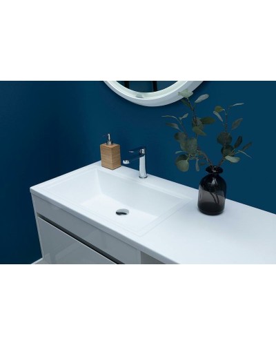 Тумба с раковиной Aquanet Токио 130 L 239217 подвесная Белая