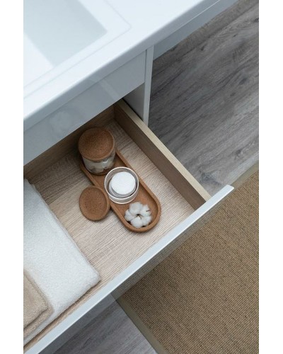 Тумба с раковиной Aquanet Токио 130 L 239217 подвесная Белая