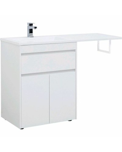 Тумба с раковиной Aquanet Токио 130 L 239215 Белая
