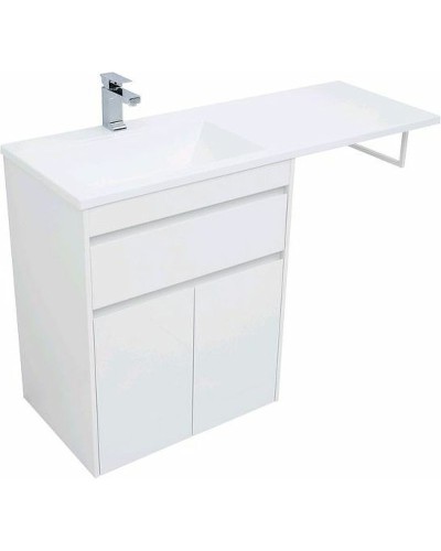 Тумба с раковиной Aquanet Токио 130 L 239215 Белая