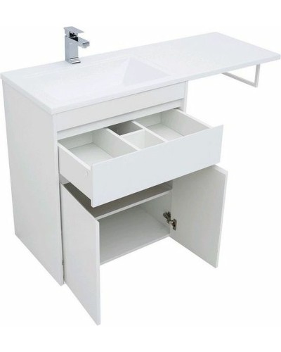 Тумба с раковиной Aquanet Токио 130 L 239215 Белая