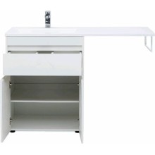Тумба с раковиной Aquanet Токио 130 L 239215 Белая