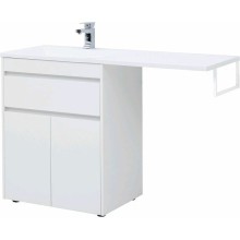 Тумба с раковиной Aquanet Токио 130 L 239215 Белая