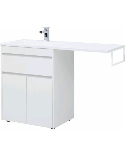 Тумба с раковиной Aquanet Токио 130 L 239215 Белая