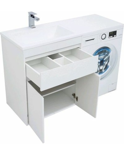 Тумба с раковиной Aquanet Токио 130 L 239215 Белая