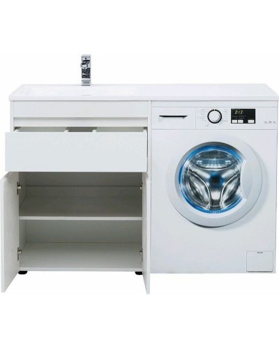 Тумба с раковиной Aquanet Токио 130 L 239215 Белая