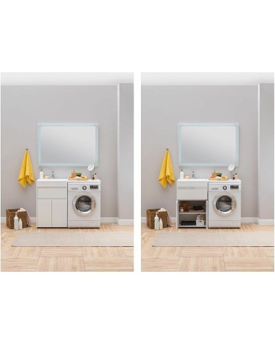 Тумба с раковиной Aquanet Токио 130 L 239215 Белая