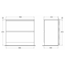Тумба под раковину BelBagno Albano 90 ALBANO-900-2C-PIA-BL Bianco Lucido