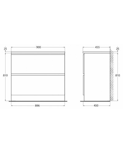 Тумба под раковину BelBagno Albano 90 ALBANO-900-2C-PIA-BL Bianco Lucido