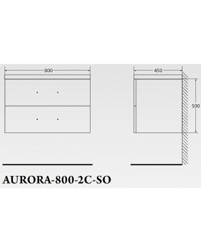 Тумба под раковину BelBagno Aurora 80 AURORA-800-2C-SO-RT подвесная Rovere Tabacco