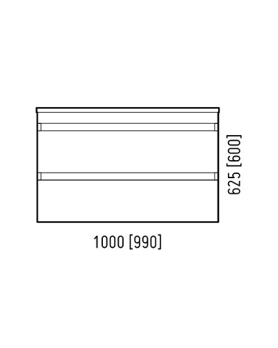 Тумба под раковину Corozo Алабама Z2 100 SD-00000568 подвесная Белая