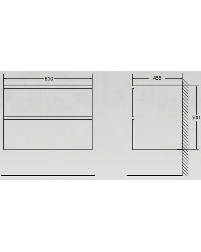 Тумба под раковину BelBagno ACQUA-600-2C-SO-BL подвесная Bianco Lucido