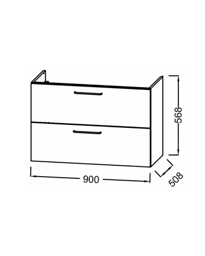 Тумба под раковину Jacob Delafon Odeon Rive Gauche 90 EB2523-R9-E52 подвесная Дуб табак
