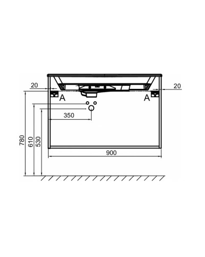 Тумба под раковину Jacob Delafon Odeon Rive Gauche 90 EB2523-R9-E52 подвесная Дуб табак