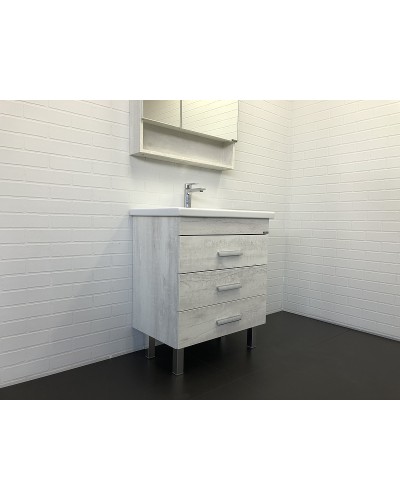 Тумба с раковиной Comforty Никосия 70Н 00-00005793 Дуб белый