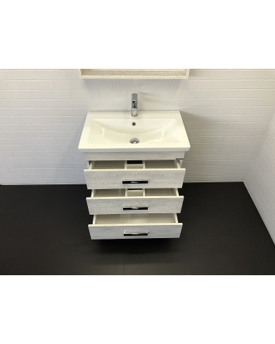 Тумба с раковиной Comforty Никосия 70Н 00-00005793 Дуб белый