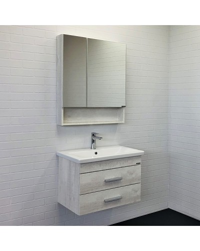 Тумба с раковиной Comforty Никосия 70П 00-00005792 подвесная Дуб белый