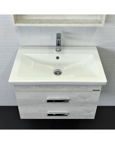 Тумба с раковиной Comforty Никосия 70П 00-00005792 подвесная Дуб белый