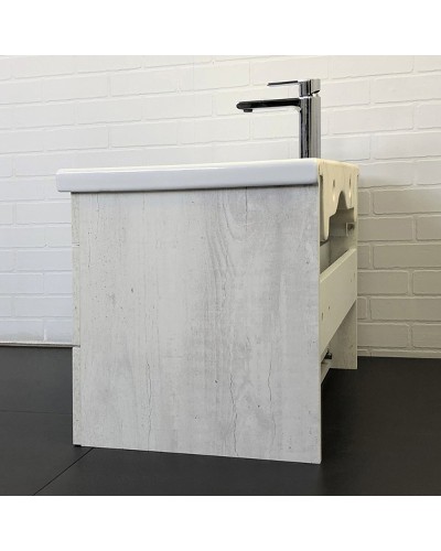 Тумба с раковиной Comforty Никосия 70П 00-00005792 подвесная Дуб белый