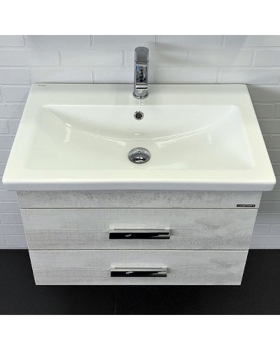 Тумба с раковиной Comforty Никосия 70П 00-00005792 подвесная Дуб белый