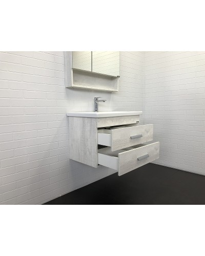 Тумба с раковиной Comforty Никосия 70П 00-00005792 подвесная Дуб белый