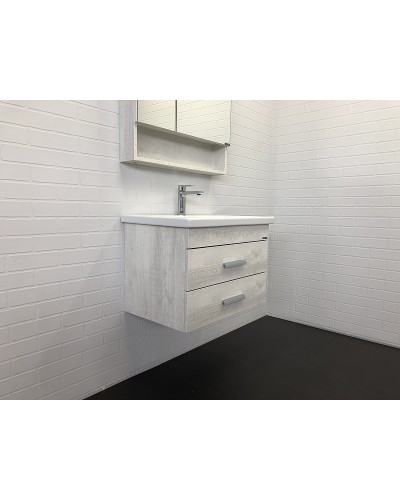 Тумба с раковиной Comforty Никосия 70П 00-00005792 подвесная Дуб белый