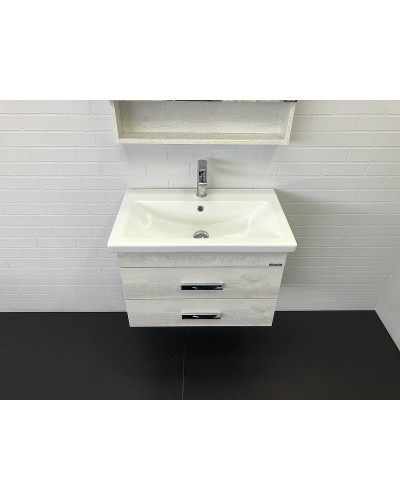 Тумба с раковиной Comforty Никосия 70П 00-00005792 подвесная Дуб белый