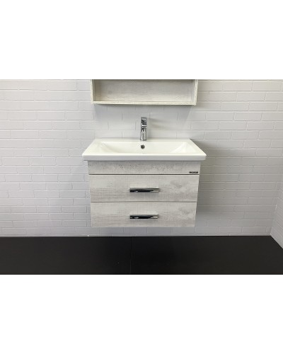 Тумба с раковиной Comforty Никосия 70П 00-00005792 подвесная Дуб белый