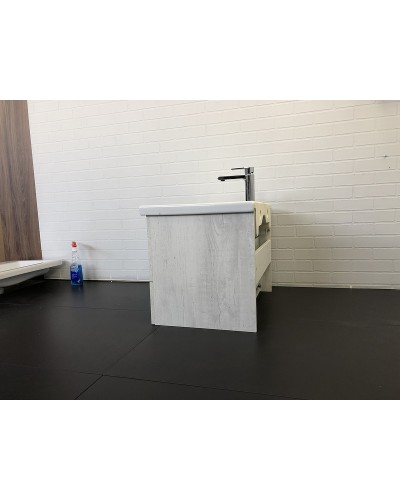 Тумба с раковиной Comforty Никосия 70П 00-00005792 подвесная Дуб белый