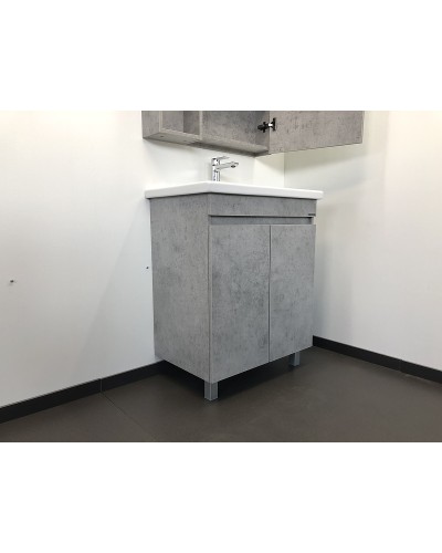Тумба с раковиной Comforty Осло 70НД 00-00006117 Бетон светлый