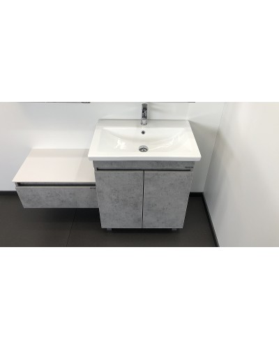 Тумба с раковиной Comforty Осло 70НД 00-00006117 Бетон светлый