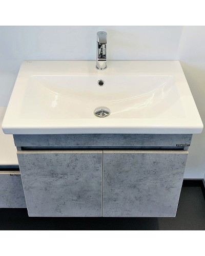 Тумба с раковиной Comforty Осло 70ПД 00-00006118 подвесная Бетон светлый