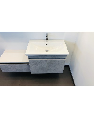 Тумба с раковиной Comforty Осло 70ПД 00-00006118 подвесная Бетон светлый