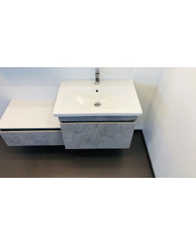 Тумба с раковиной Comforty Осло 70ПД 00-00006118 подвесная Бетон светлый