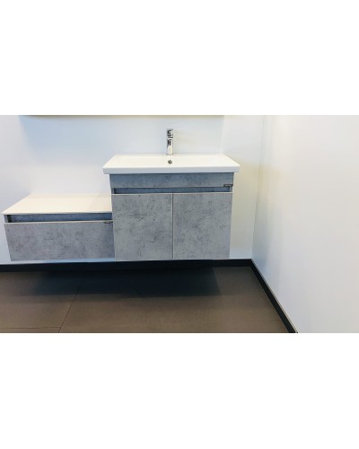 Тумба с раковиной Comforty Осло 70ПД 00-00006118 подвесная Бетон светлый