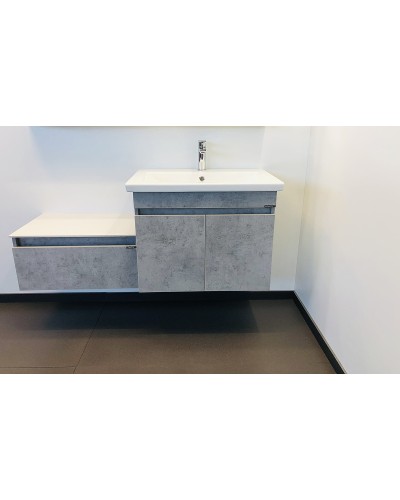 Тумба с раковиной Comforty Осло 70ПД 00-00006118 подвесная Бетон светлый