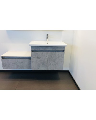 Тумба с раковиной Comforty Осло 70ПД 00-00006118 подвесная Бетон светлый