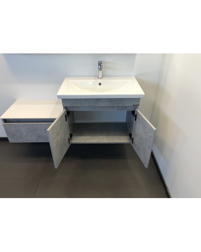 Тумба с раковиной Comforty Осло 70ПД 00-00006118 подвесная Бетон светлый