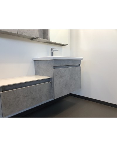 Тумба с раковиной Comforty Осло 70ПД 00-00006118 подвесная Бетон светлый