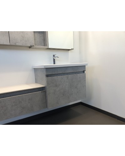 Тумба с раковиной Comforty Осло 70ПД 00-00006118 подвесная Бетон светлый
